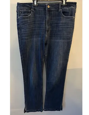 KanCan Jeans Size 15/31 Madalynn Bootcut High Rise Side Slits Stretch Blue Denim thumbnail 1