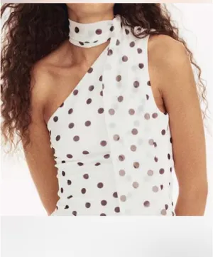 Hennes & Mauritz xs black white polka dot tank top thumbnail 2