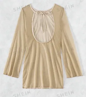 SheIn Brand New Sheer Long sleeve cover up thumbnail 1