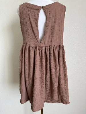 FREE PEOPLE free-est I’m Still Obsessed Mini Dress in Dried Sepia XS thumbnail 8