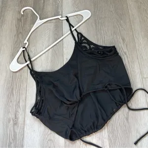 Free People Cami blouson brami tank top Black womens (small) lace party summer thumbnail 5