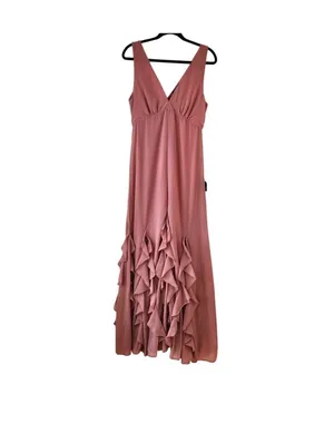 Lulus Pink Blush Dress Maxi ruffled thumbnail 3