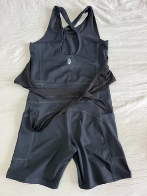FP Movement Women's Athleisure Biker Unitard Romper Shorts XS Yoga Gym NWOT thumbnail 7