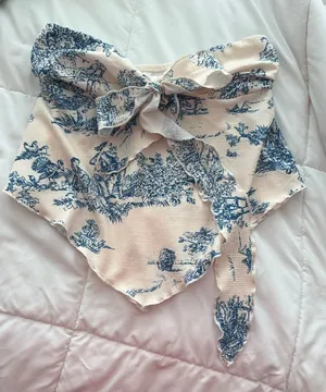 Cider Toile de Juoy knotted tube top thumbnail 2