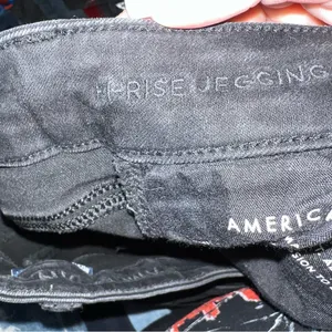 American Eagle Black‎ Distressed High Rise Jeggings thumbnail 12
