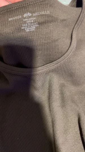 Brandy Melville Long Sleeve expresso brown top thumbnail 2
