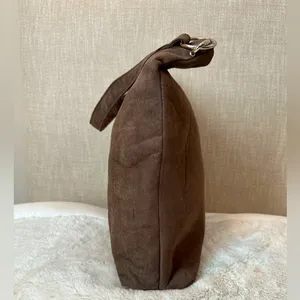 NWOT Bella Russo Faux Suede Slouch Bag 16x12x3.5 thumbnail 2