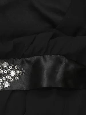 S.L. Fashions Satin Trim Sequin Embellished Dress Black 18 thumbnail 4