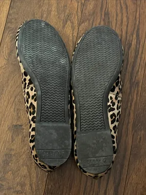 Sperry Leopard Print Flats with Gold Accent thumbnail 5