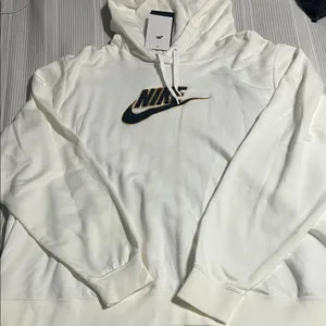 Nike Cream Hoodie with Black Logo thumbnail 1