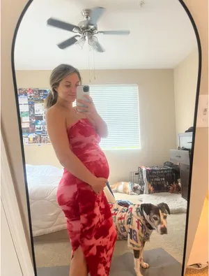 Maternity dress Red Size M thumbnail 2