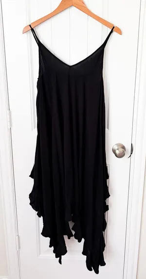 Bleu Rod Beattie Handkerchief Hem Cover Up Sleeveless Black Size Small thumbnail 1
