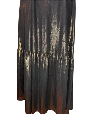 Sugarlips Marbella Bronze Metallic Cut Out Midi Dress XL thumbnail 5