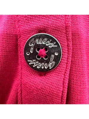 Guess Women's Pink Polo Style Vintage Y2K Casual Dress Button Detail Size L thumbnail 5