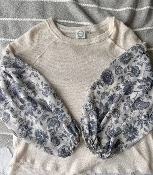 Blue Rain Boutique Flowy Long Sleeve  thumbnail 1