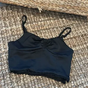 Lottie Moss Black Satin Lace Trim Tank Size XS thumbnail 2