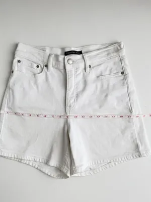 Calvin Klein Jeans White High Rise Denim Shorts Size 8 Classic Summer thumbnail 9