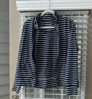 L.L.Bean Women's Ultrasoft Sweats, Full-Zip Mock-Neck Jacket Stripe thumbnail 3