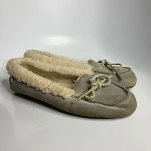 UGG Solana loafer slippers pewter gray shearling lined women's size‎ 10 cozy thumbnail 4