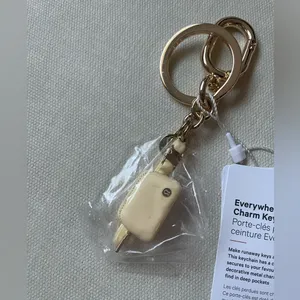 Lululemon Everywhere Belt Bag Charm Keychain - Butter Corn/Gold thumbnail 3