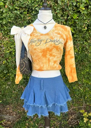 ✨vintage Harley Davidson tie dye top  thumbnail 1