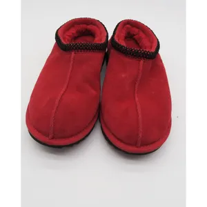 UGG Tasman Red Suede Sheepskin Lined Slippers Mens 6 Womens 8 1019066 thumbnail 12
