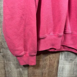 PINK Victoria's Secret Oversized Fleece Crewneck Sweatshirt Medium Berry Pink thumbnail 2