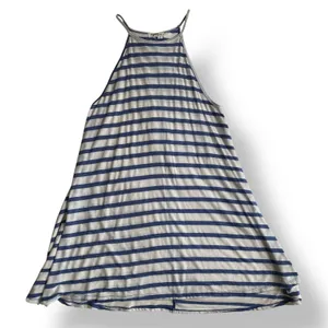 Billabong Loose Fit Striped Mini Dress Juniors Size M‎ Blue White Summer thumbnail 1