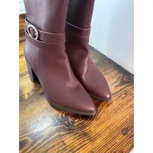 A‎ New Day Red/Brown Heeled Boots Size 8 thumbnail 3