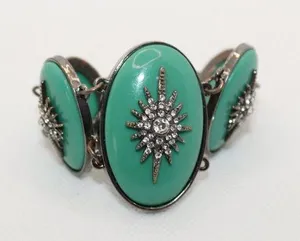 Turquoise Rhinestone Bracelet thumbnail 1