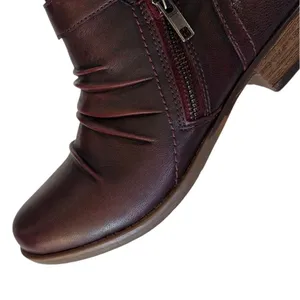 EUC Earth Brand Leather Brook Ankle Boots Garnet Size 9 thumbnail 5