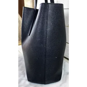 Fendi Textured Leather Logo Shopping Tote & Detachable Pouch thumbnail 5