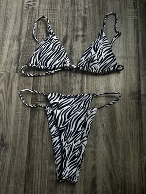shein zebra bikini set  thumbnail 3