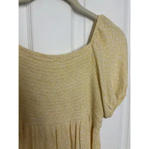 Altar'd State Butter Yellow Milkmaid Ditsy Floral Puff Sleeve Top S Cottagecore thumbnail 4