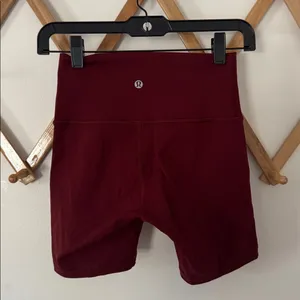 Lululemon Bike Shorts Deep Red Burgundy Size 4 thumbnail 2