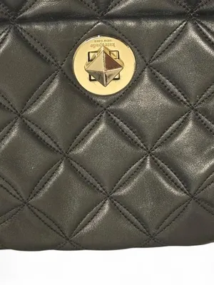 Womens Kate Spade Quilted Leather Black Shoulder Bag Size OS thumbnail 2