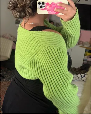 Princess Polly Mini green bolero cardigan spring trendy chic thumbnail 4