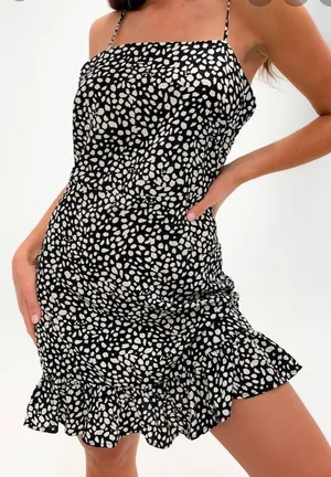 Missguided Dalmatian Print Dress thumbnail 1