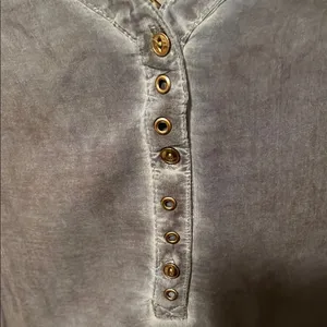 Cato 👖👖👖BOGOHO 👖👖👖Blue Denim Color Relaxed Buttoned Long Sleeve Blouse thumbnail 5