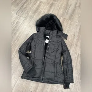 Topshop Women's Black Hooded Jacket thumbnail 3