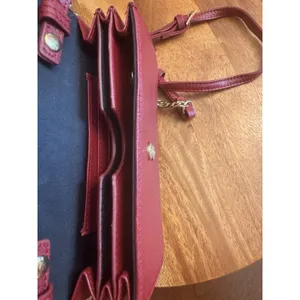 Stella & Max Red Leather Crossbody, Clutch, Wallet Purse Removable Strap thumbnail 7