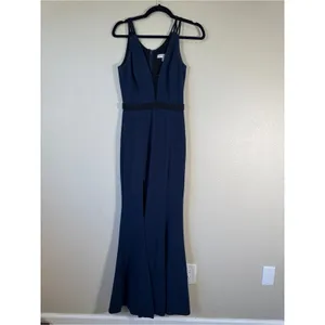 Dress The Population Blue Mermaid Maxi Dress Womens XS Formal Prom Gown Party thumbnail 11