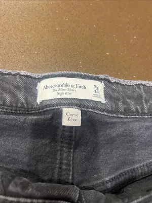 Abercrombie & Fitch Washed Black Distressed Denim Shorts thumbnail 4
