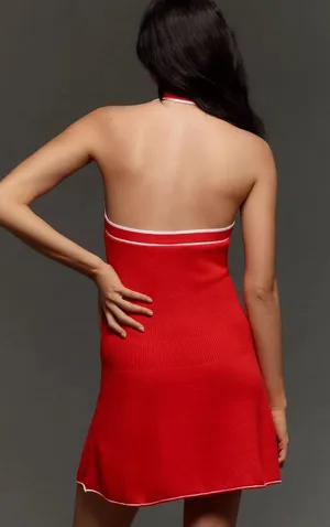 Anthropologie NEW WITH TAGS Daily Practice by Full Speed Halter Mini Red Dress thumbnail 4