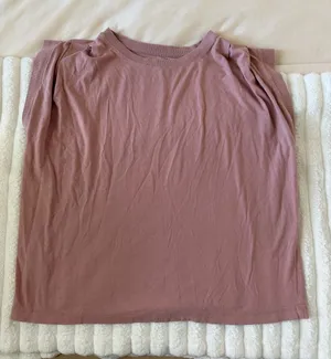 LOFT Mauve Crewneck Tee thumbnail 1