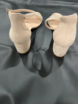Aldo cream & tan heels with rhinestone strap #glamour #party thumbnail 2