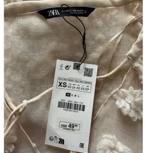 Charming Zara Light Pink Floral 3D Appliqué Blouse XS thumbnail 8