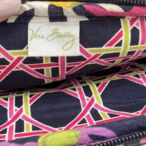 Vera Bradley‎ Mini Hipster Crossbody RIBBONS Winter 2012 Navy Blue Floral Pink thumbnail 5