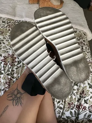 Black Steve Madden slip on sandals  thumbnail 3