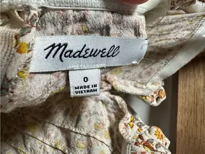 Madewell Floral Smocked Jumpsuit in Cream and Yellow thumbnail 3